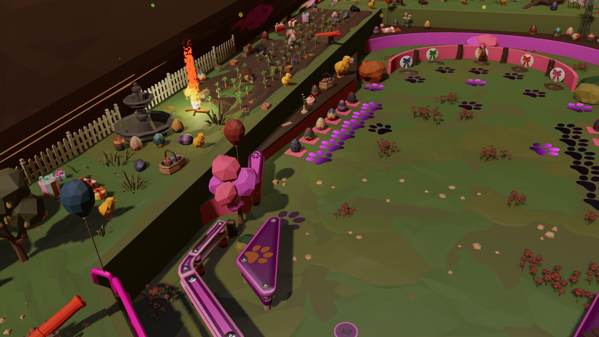 Foto do jogo Roxy Raccoon's Pinball Panic: Easter Extravaganza