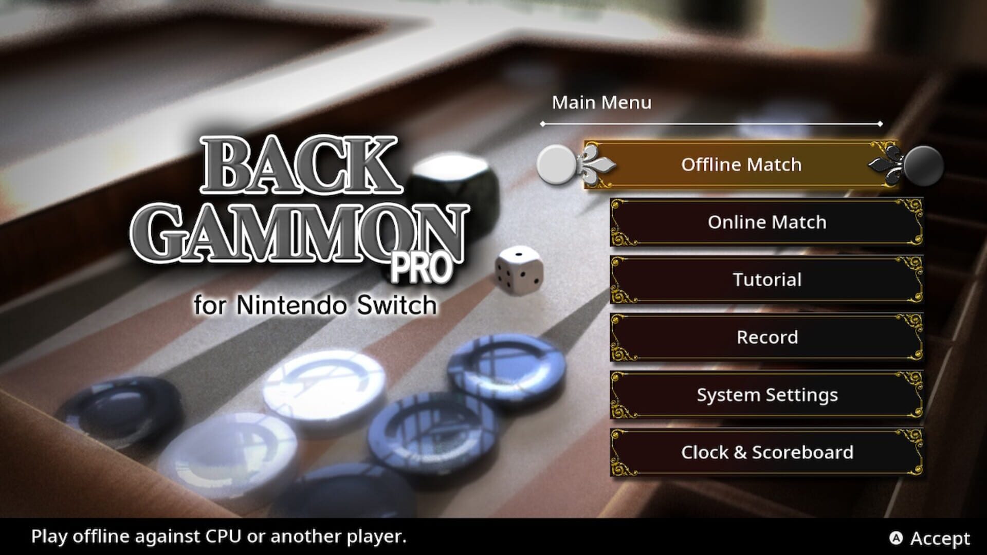 Foto do jogo Backgammon Pro for Nintendo Switch