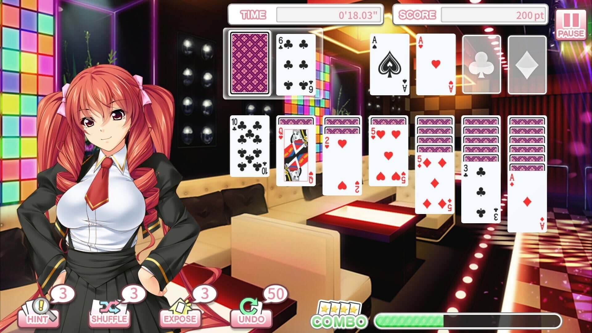 Foto do jogo Pretty Girls Klondike Solitaire Plus