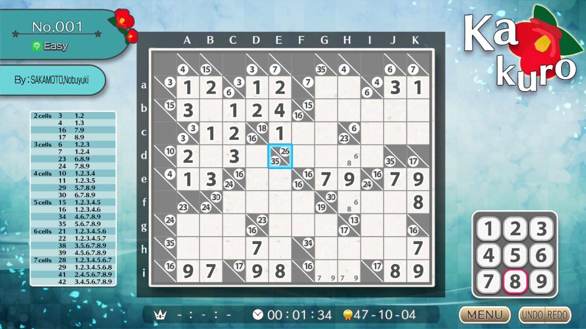 Foto do jogo Puzzle by Nikoli S Kakuro