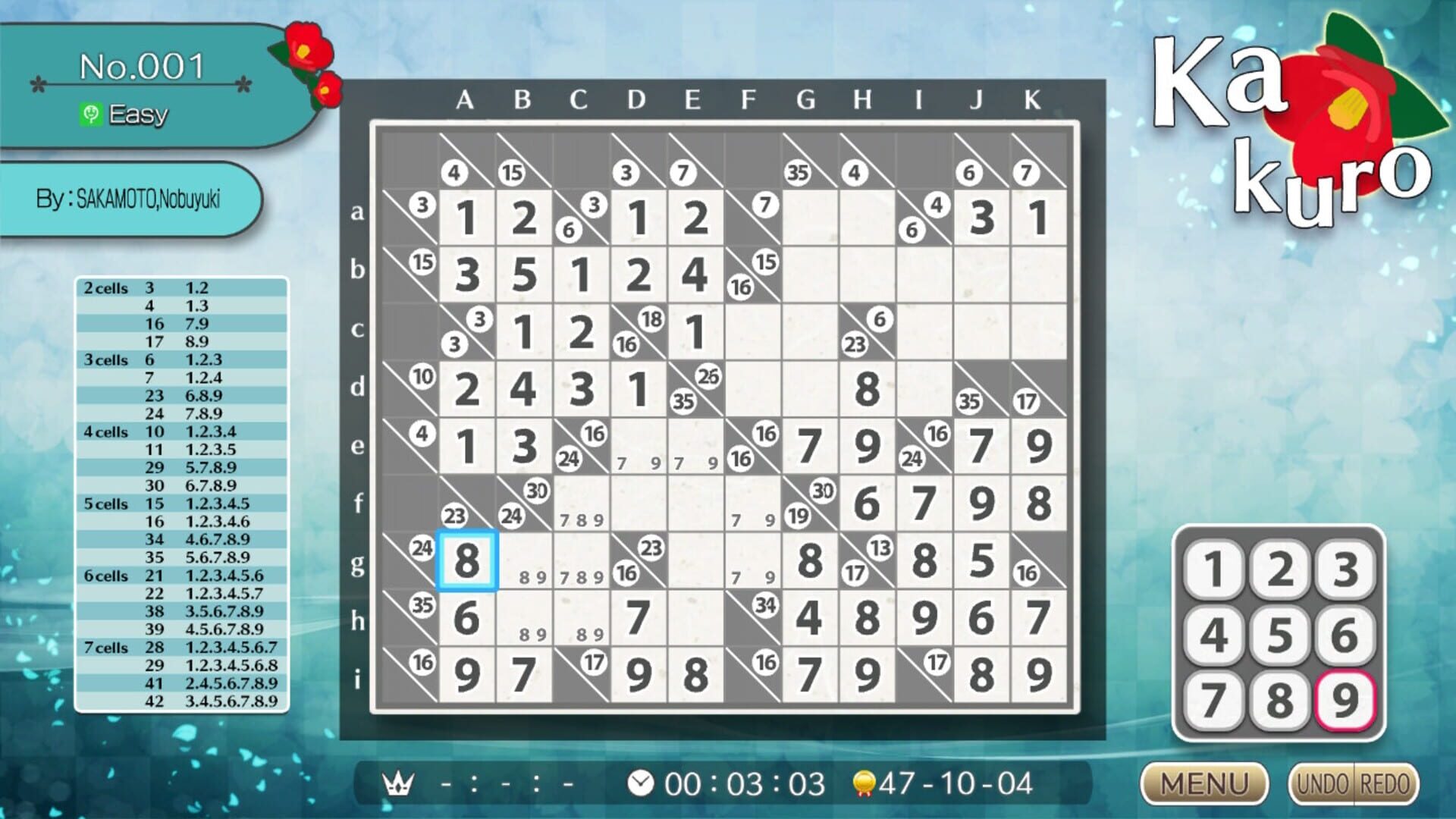 Foto do jogo Puzzle by Nikoli S Kakuro