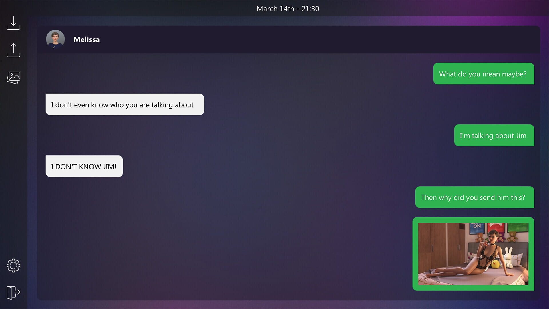 Foto do jogo Dirty Texts: Melissa's Secret