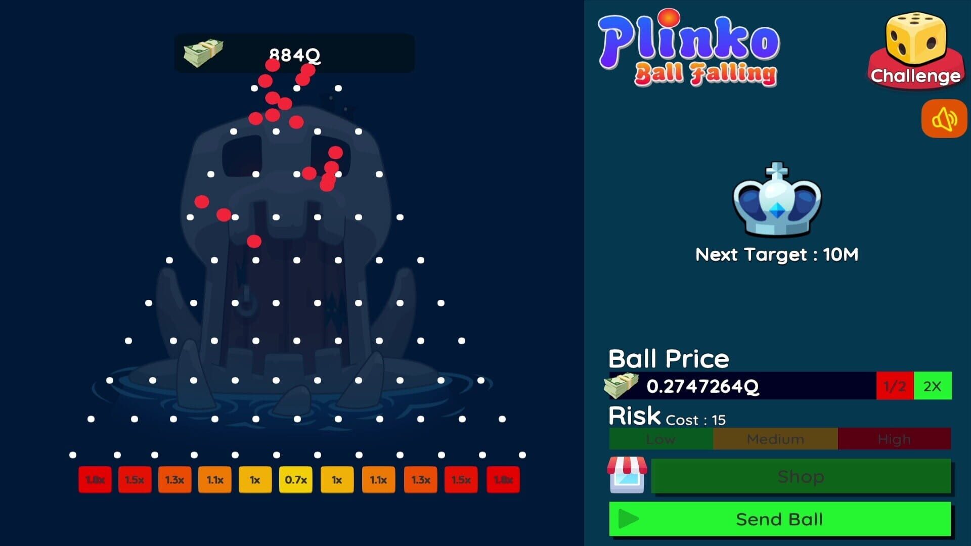 Foto do jogo Plinko: Ball Falling