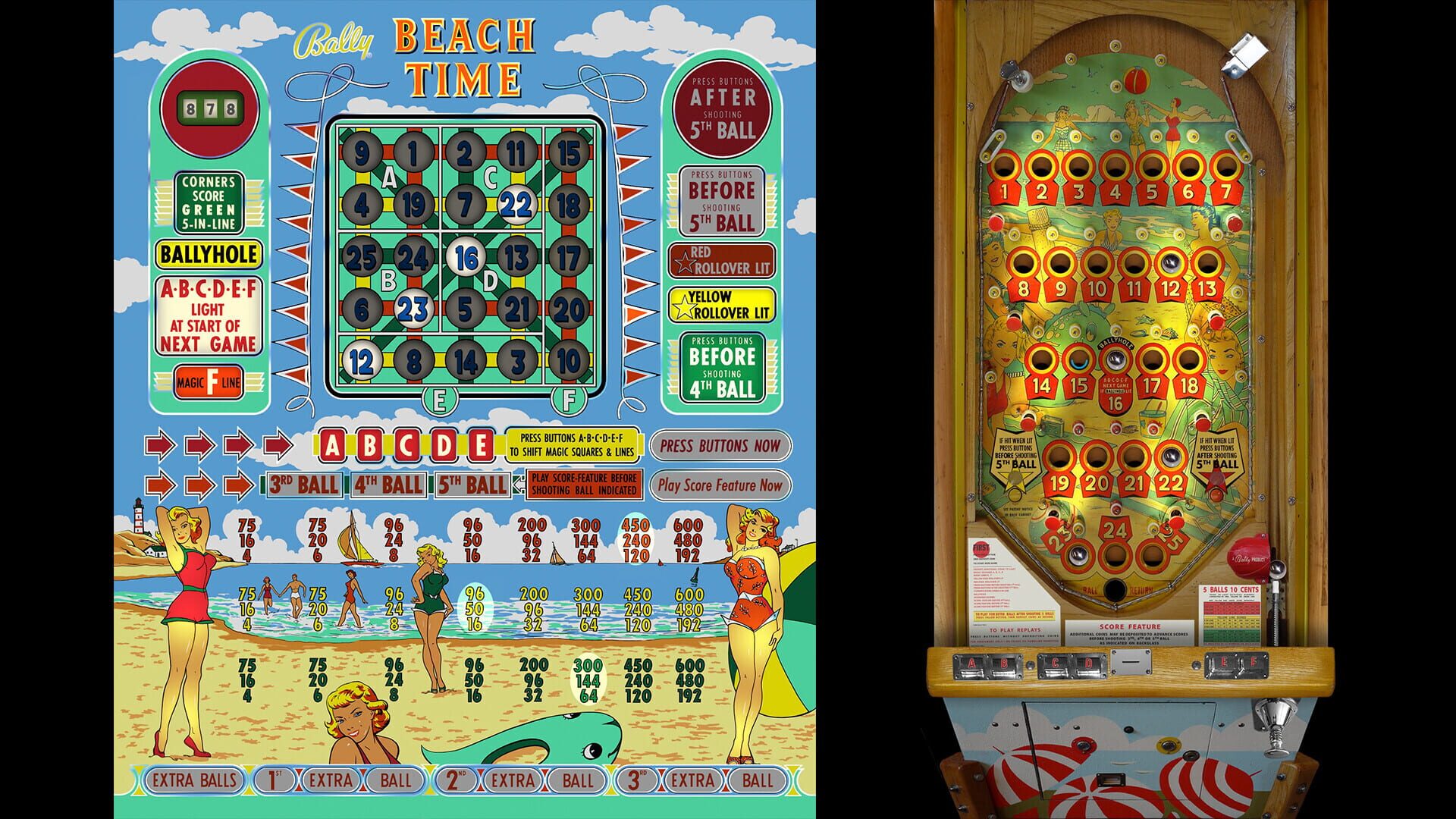 Foto do jogo Bingo Pinball Gameroom: Bally Beach Time
