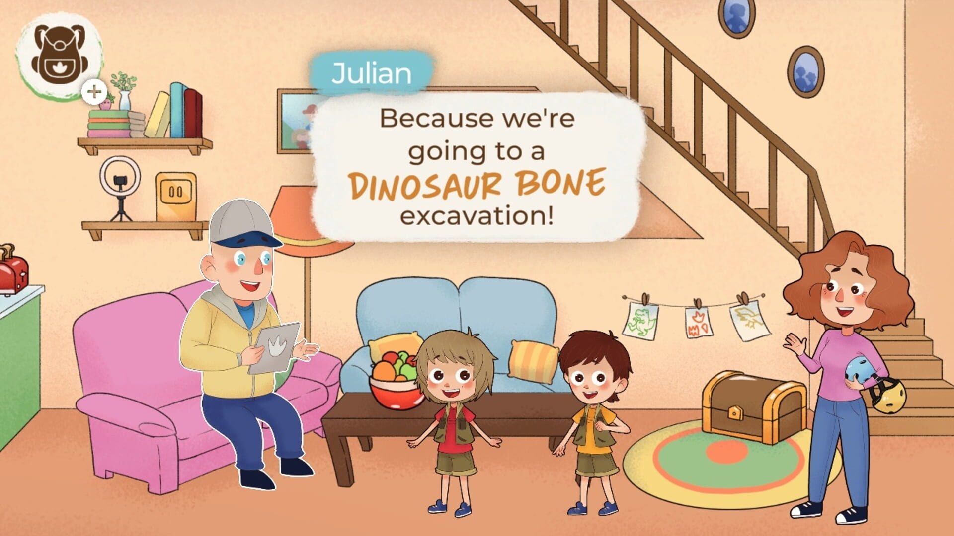 Foto do jogo Dani and Evan: Dinosaur books