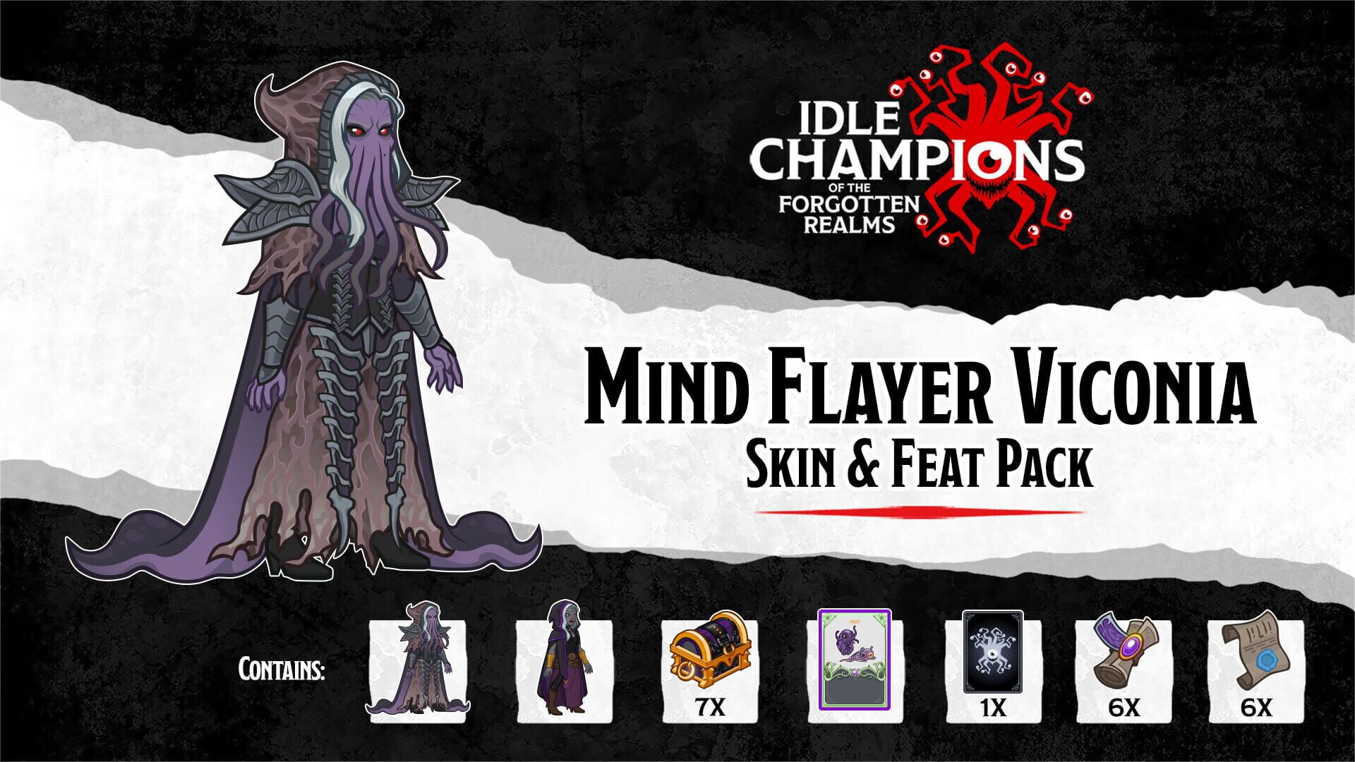 Idle Champions: Mind Flayer Viconia Skin & Feat Pack