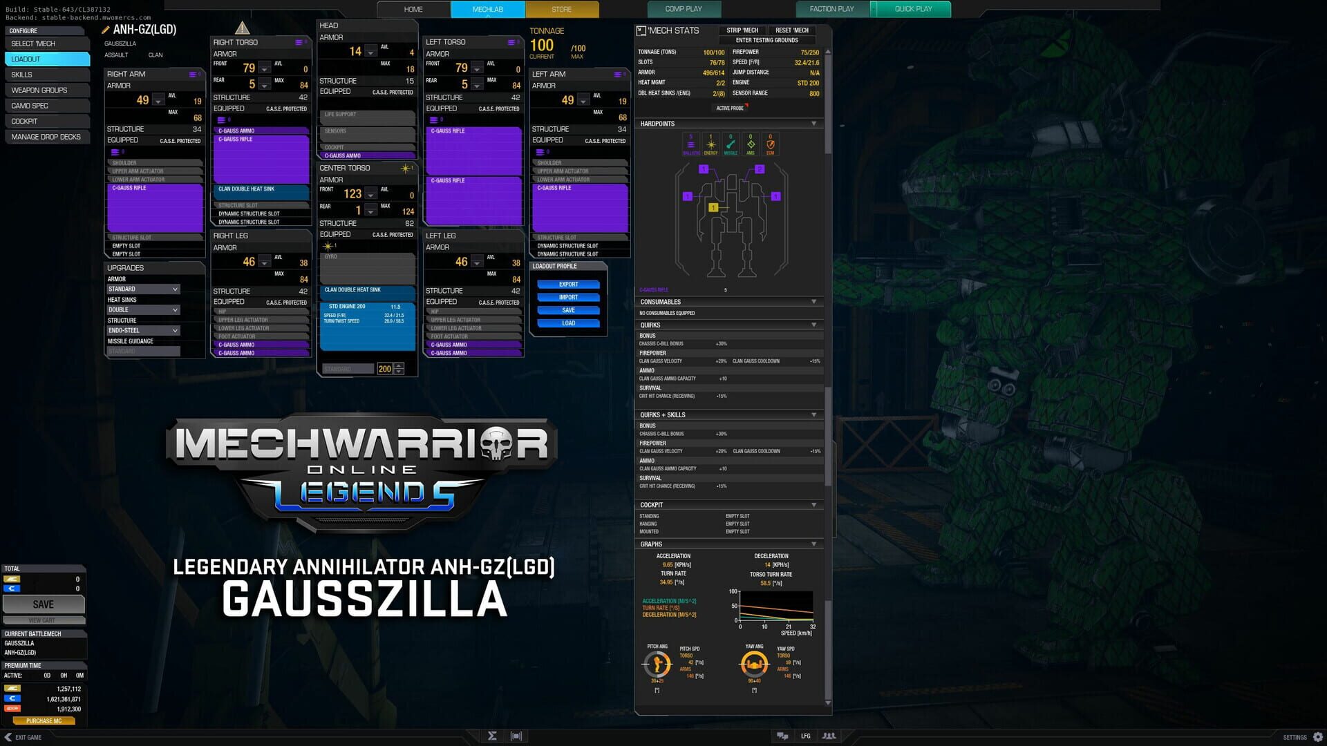 Foto do jogo MechWarrior Online: Gausszilla Legendary Mech Pack