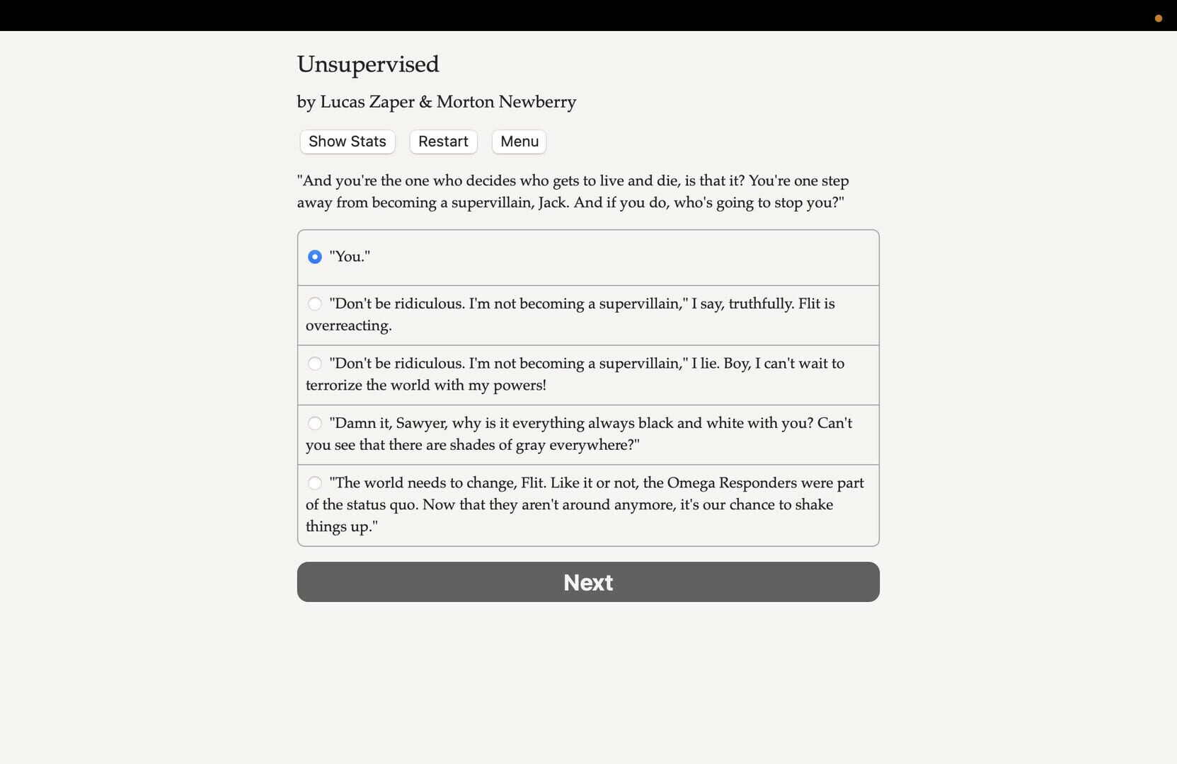 Foto do jogo Unsupervised