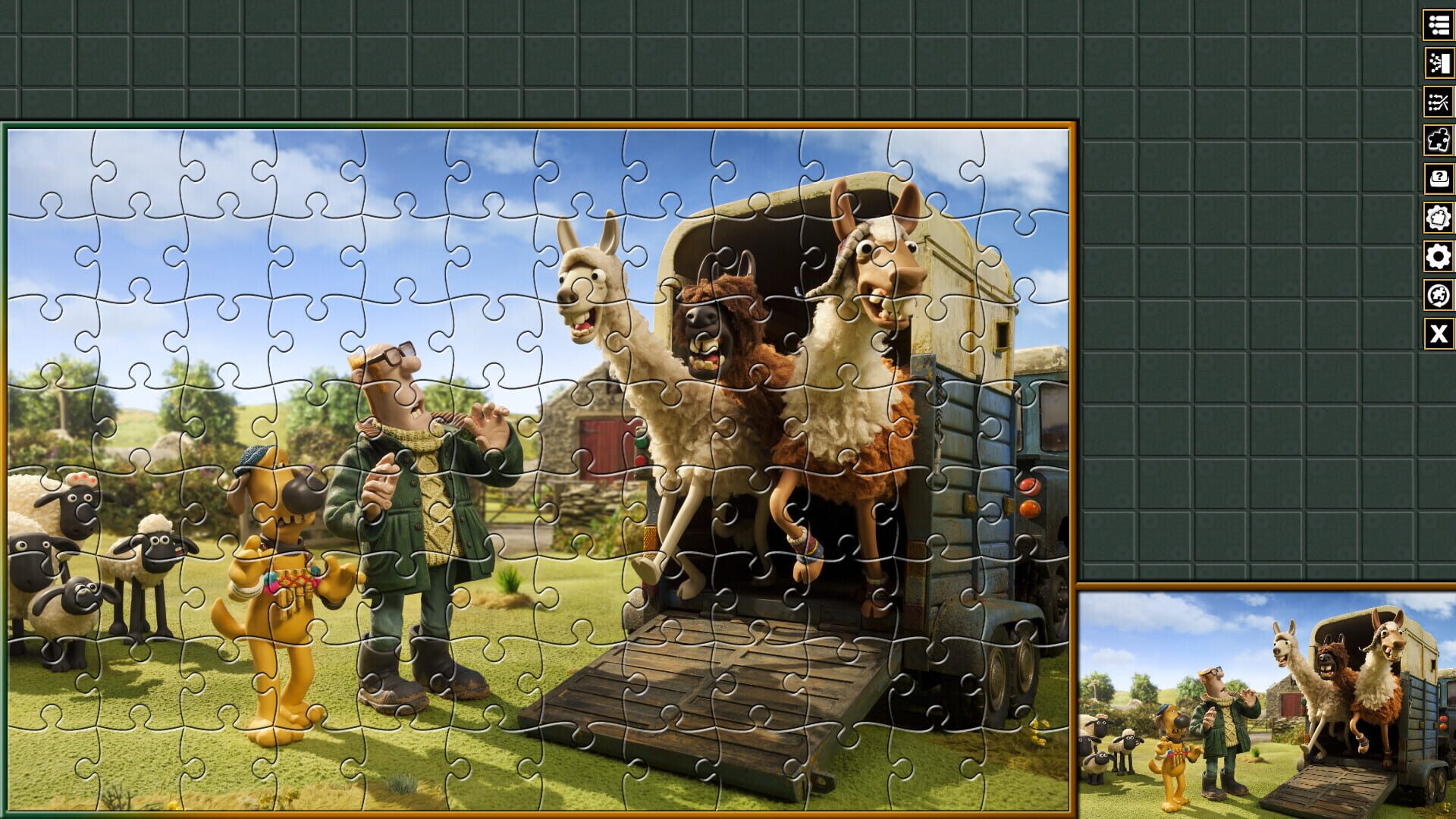Foto do jogo Pixel Puzzles Aardman Jigsaws: The Farmers Llamas