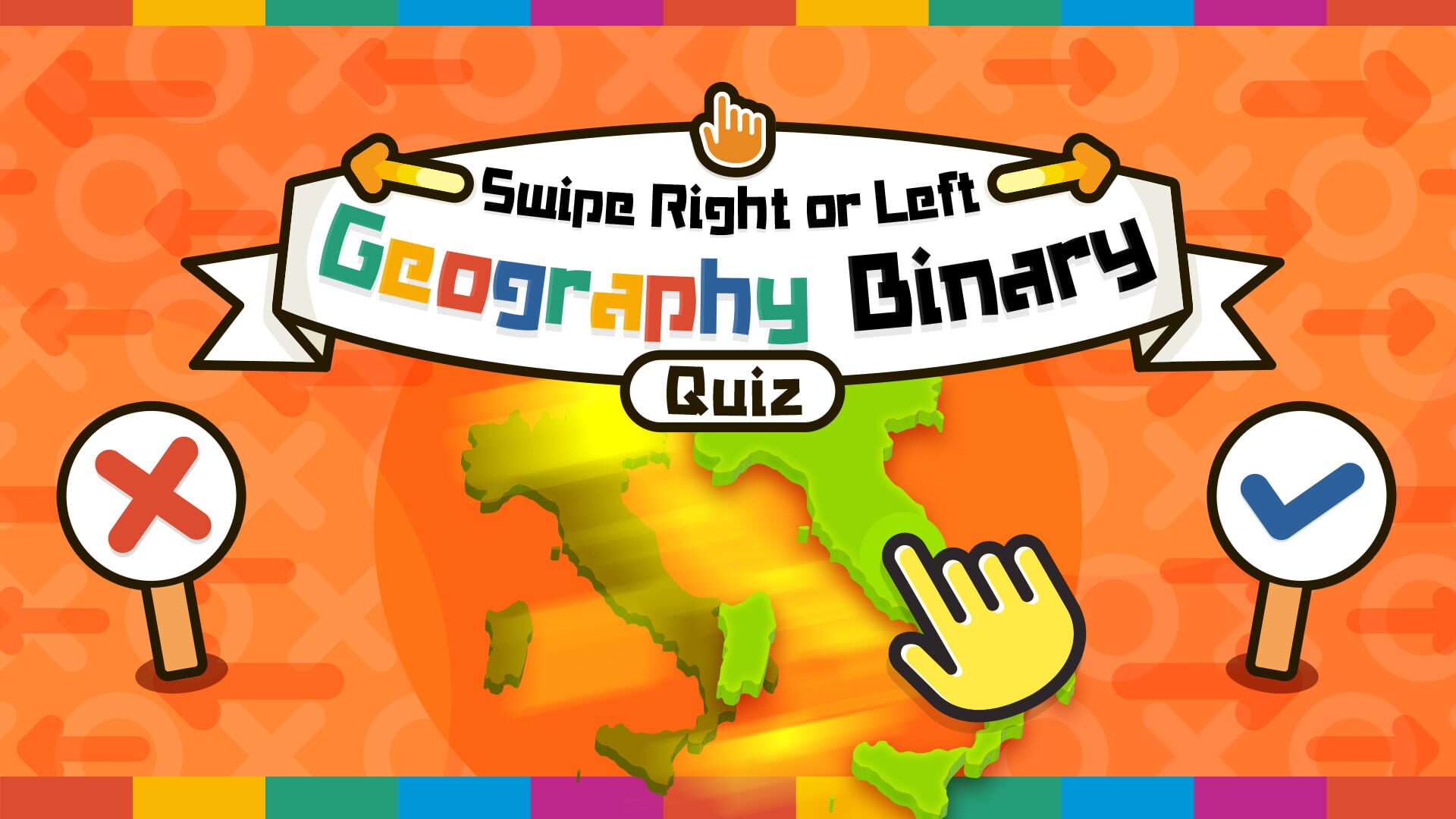 Foto do jogo Swipe Right or Left Geography Binary Quiz