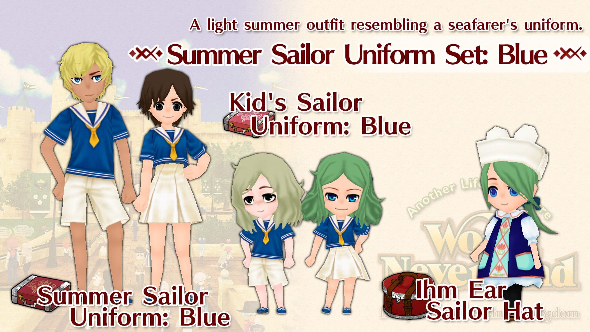 Foto do jogo WorldNeverland: Elnea Kingdom - Summer Sailor Uniform Set: Blue