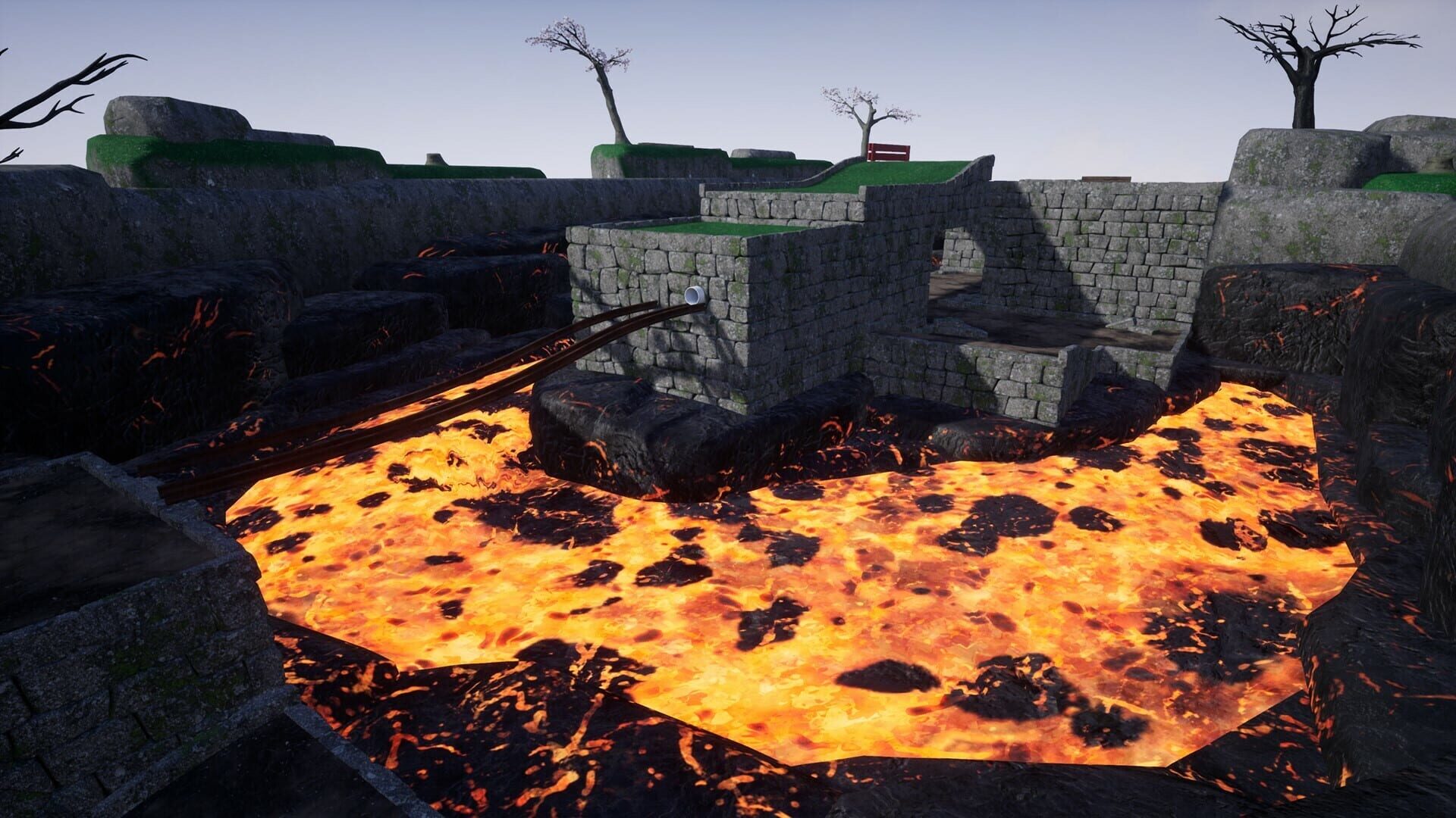 Foto do jogo Golfing In Aether: Cauldron