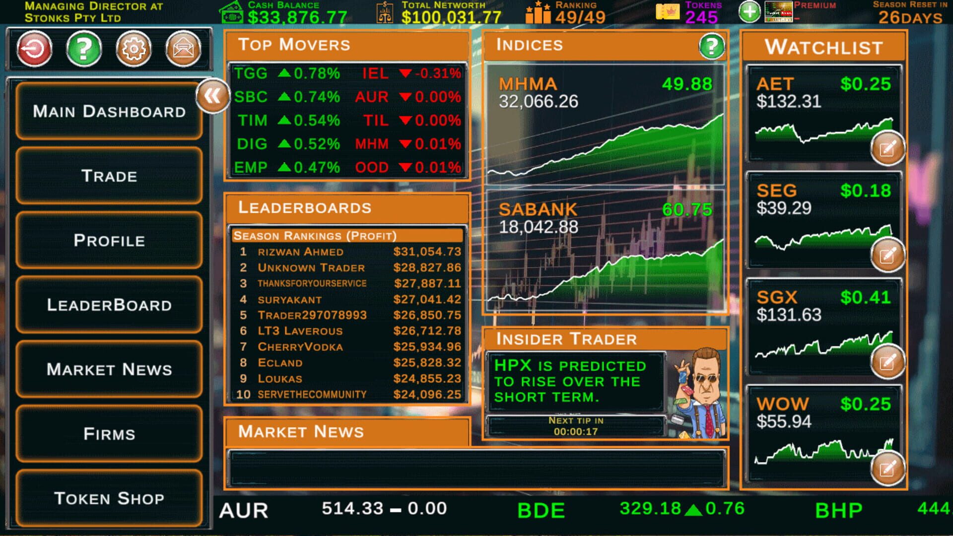 Foto do jogo Stock Market Tycoon: Challenge