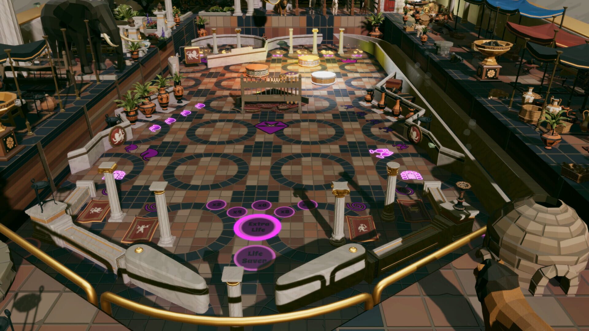 Foto do jogo Roxy Raccoon's Pinball Panic: Roman Renaissance
