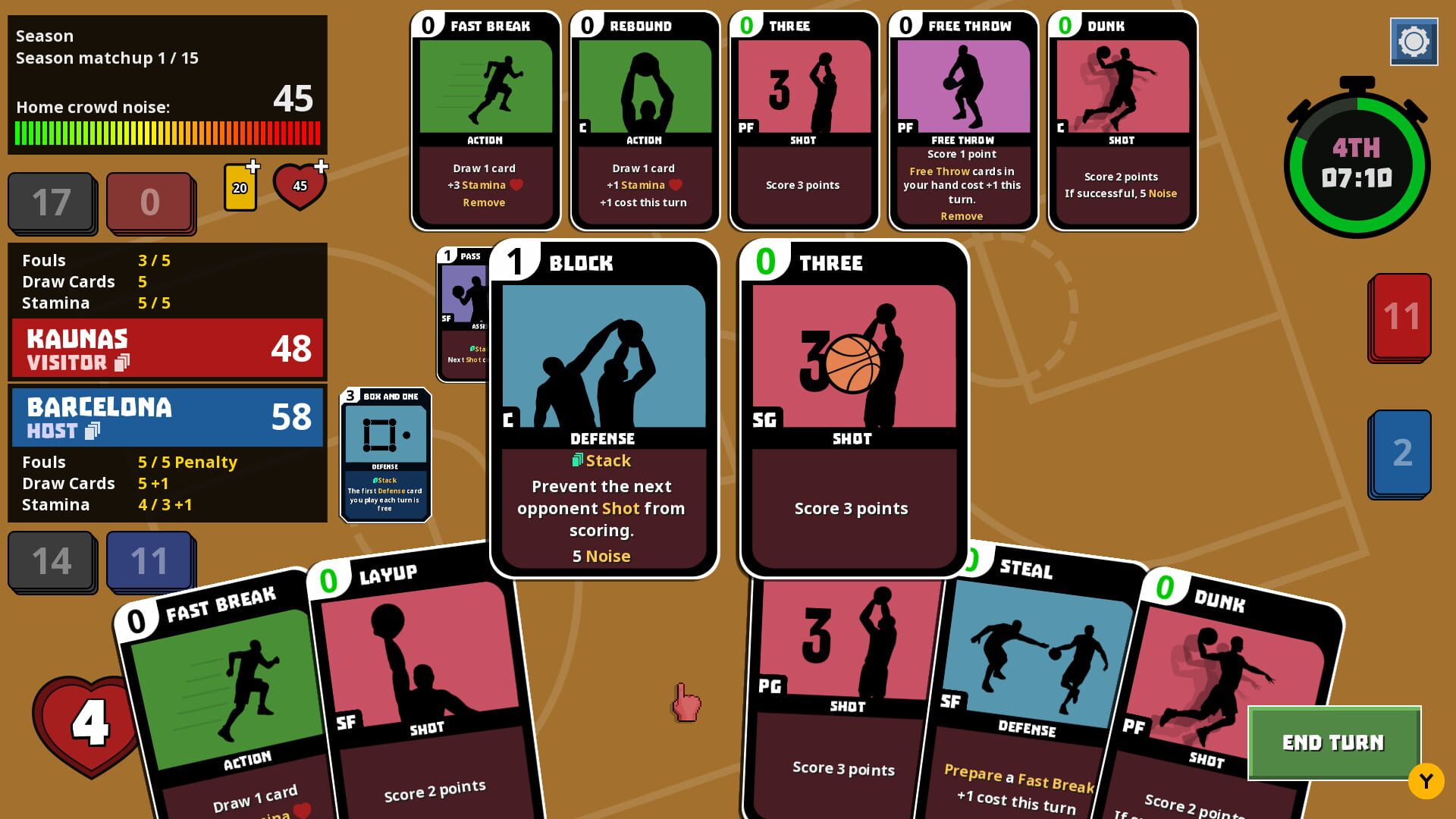 Foto do jogo Clutchtime: Basketball Deckbuilder
