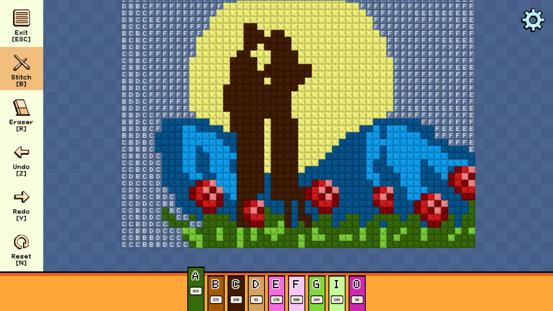Pixel Cross Stitch: Color by Number - Valentine's Day Pack
