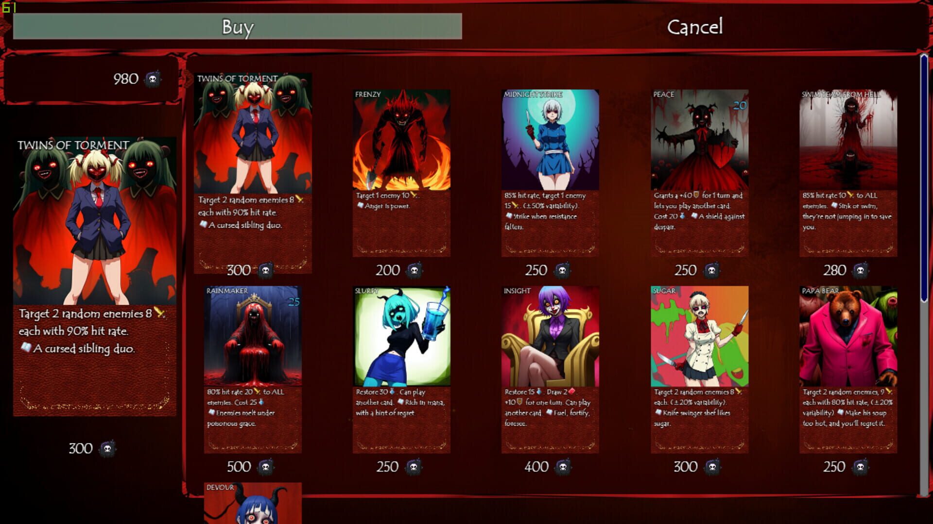 Foto do jogo Sin Cards: Welcome to the Netherworld