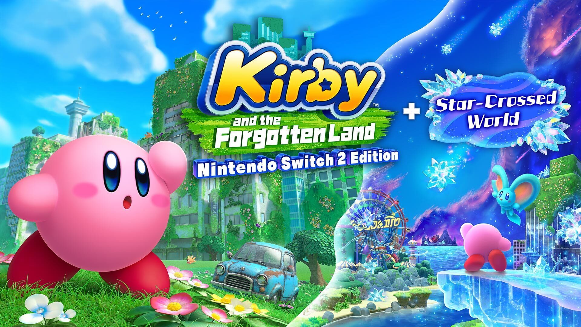 Foto do jogo Kirby and the Forgotten Land: Nintendo Switch 2 Edition + Star-Crossed World