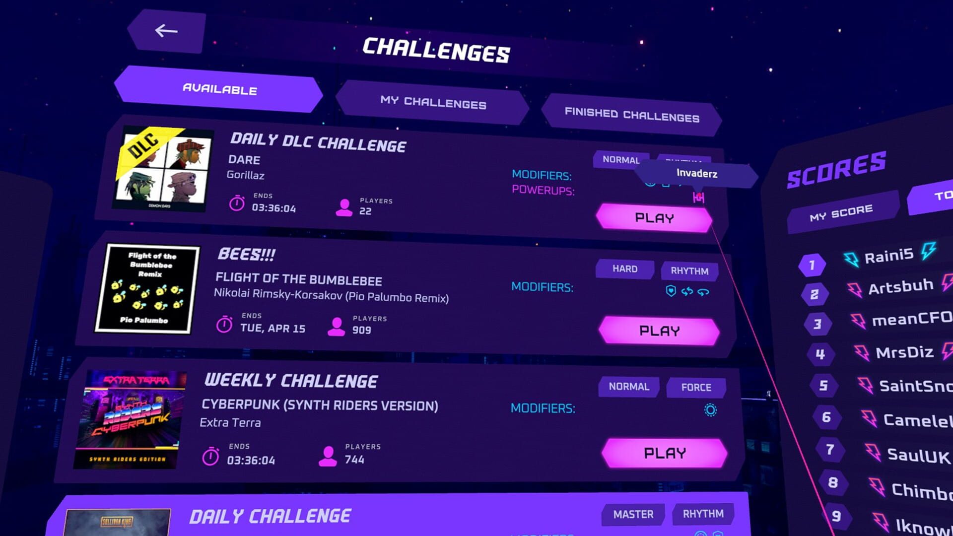 Foto do jogo Synth Riders: Challenges+ Update
