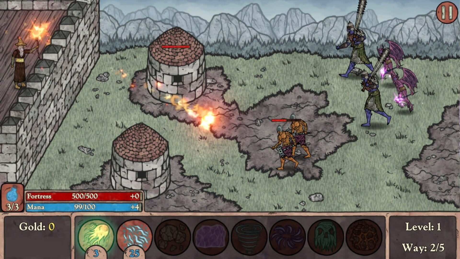 Foto do jogo Wizard's Fortress: Tower Defense