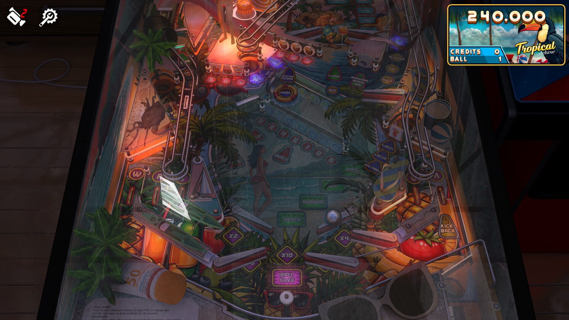 Foto do jogo Zaccaria Pinball: Tropical Deluxe Pinball Table