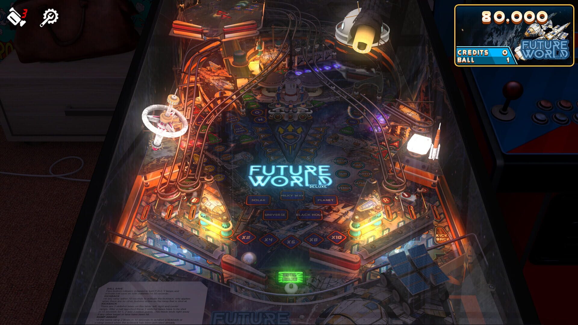 Foto do jogo Zaccaria Pinball: Future World Deluxe Pinball Table