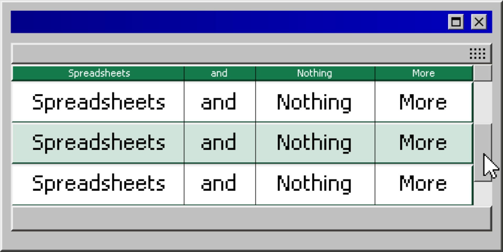 Foto do jogo Spreadsheets and Nothing More
