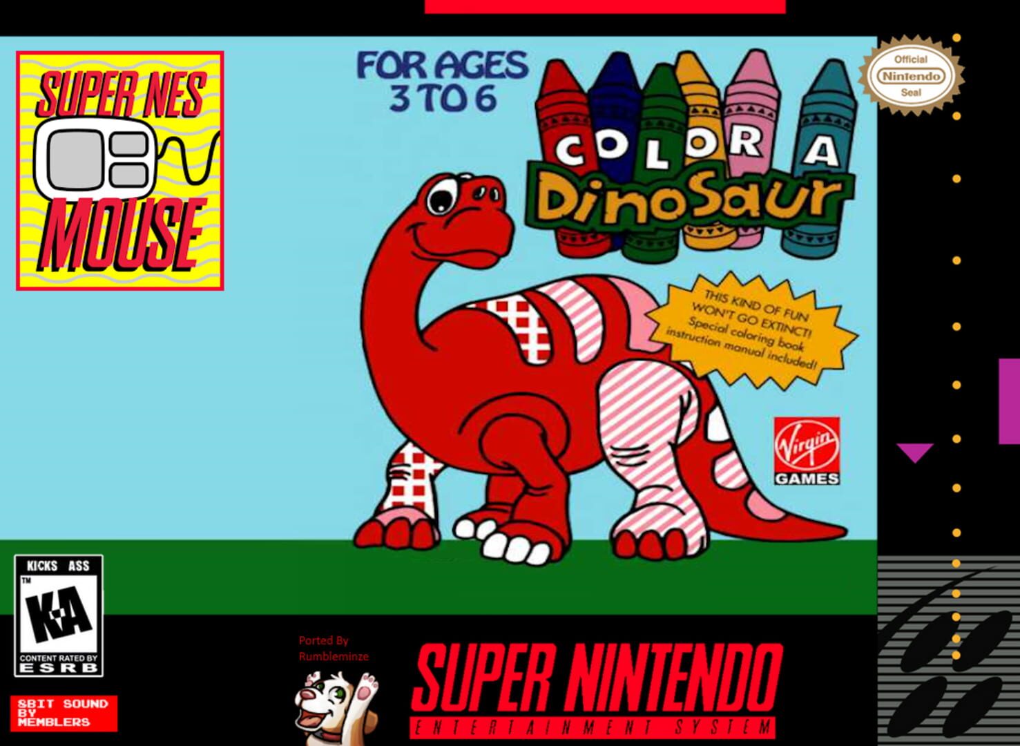 Foto do jogo Color a Dinosaur SNES Port