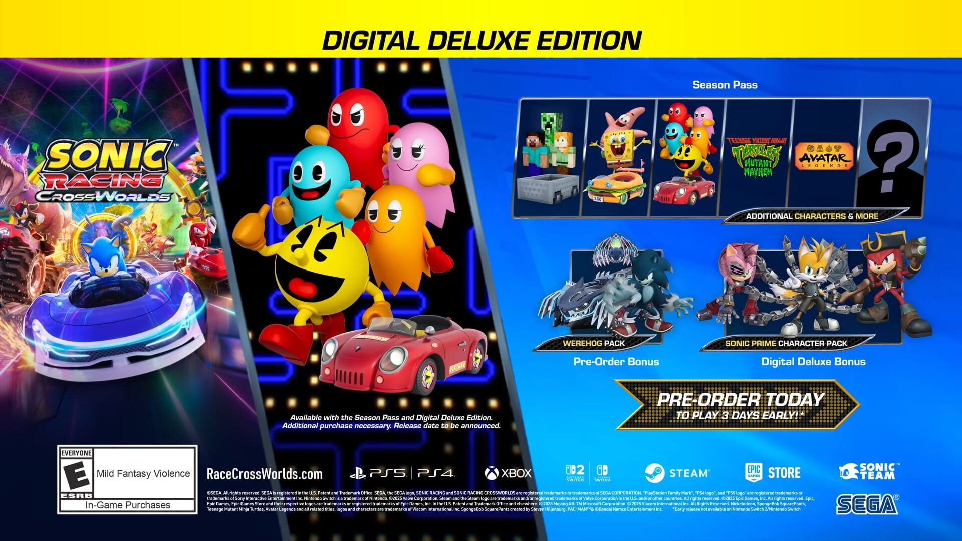 Foto do jogo Sonic Racing: CrossWorlds - Pac-Man Pack