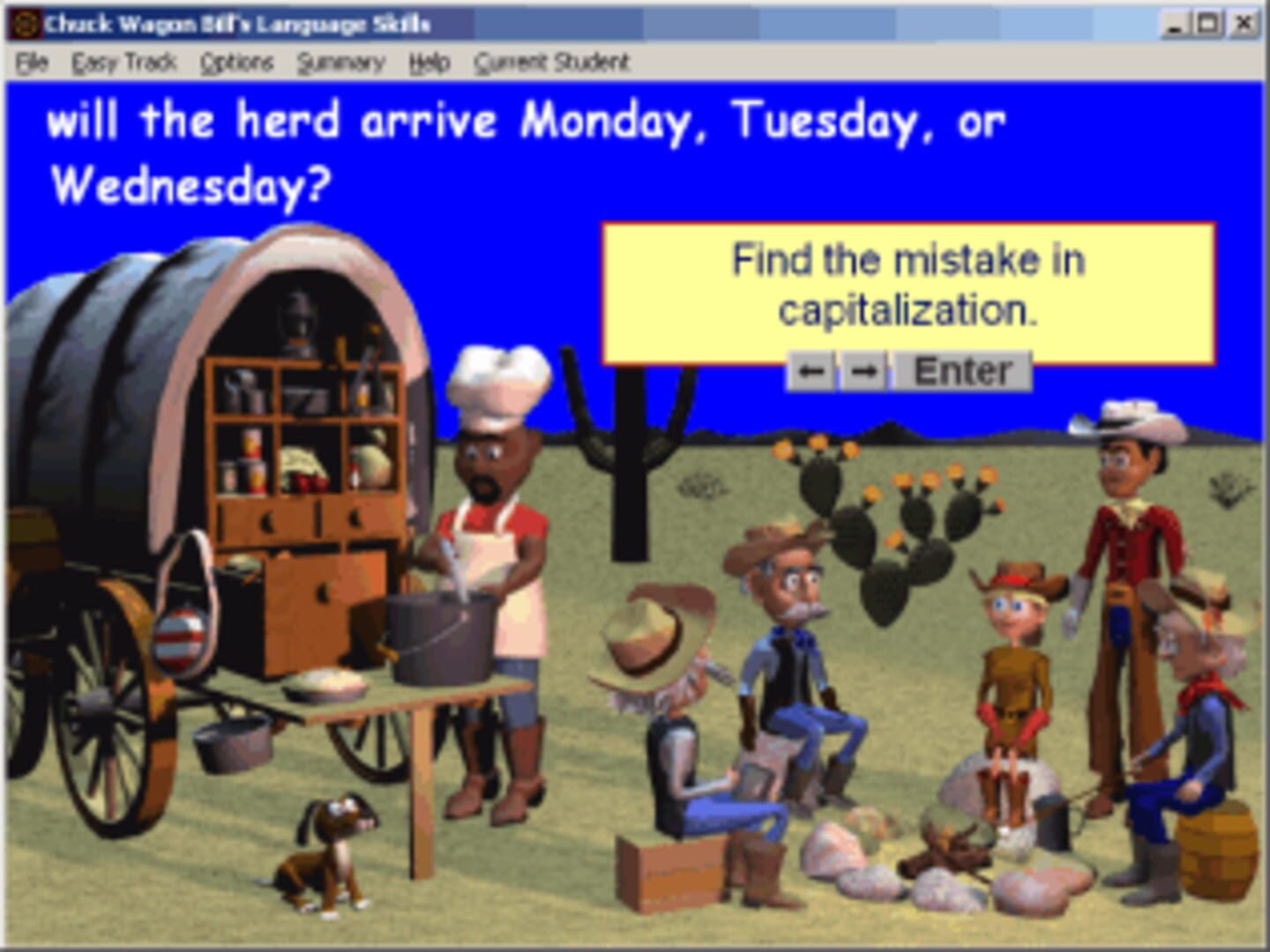 Foto do jogo Chuck Wagon Bill's Language Skills