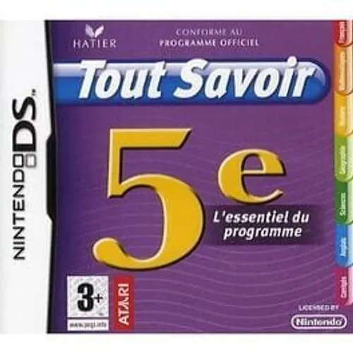 Tout Savoir: 5E