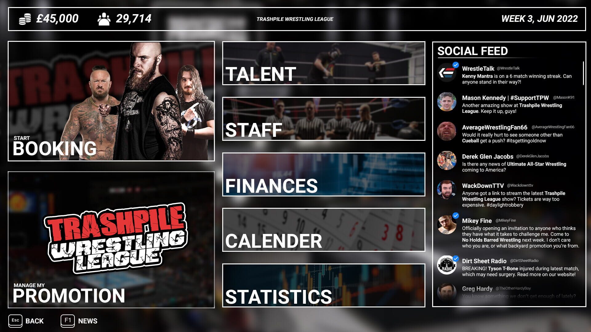 Foto do jogo Main Event: Wrestling Manager