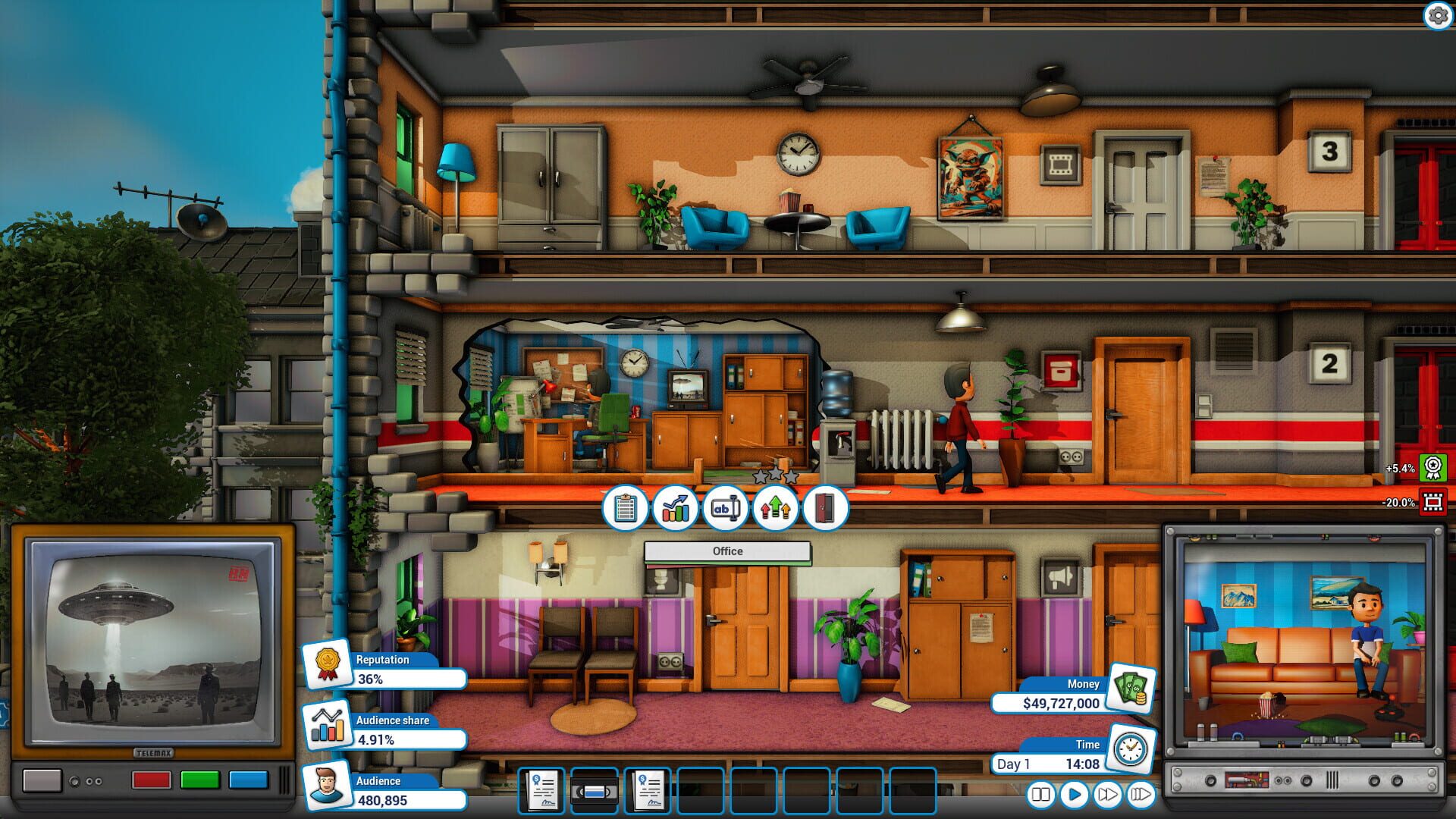Foto do jogo Mad Television Tycoon