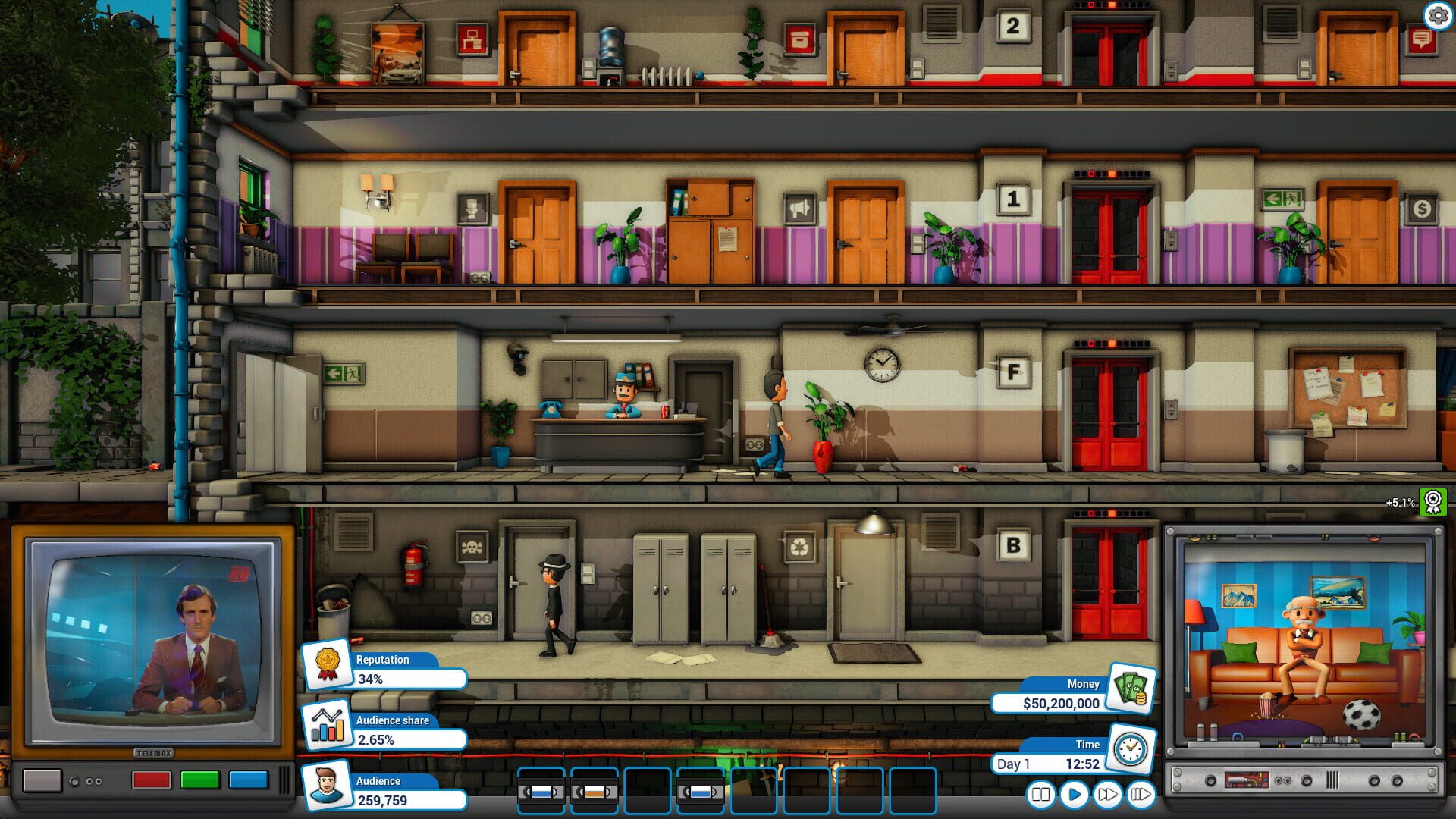 Foto do jogo Mad Television Tycoon