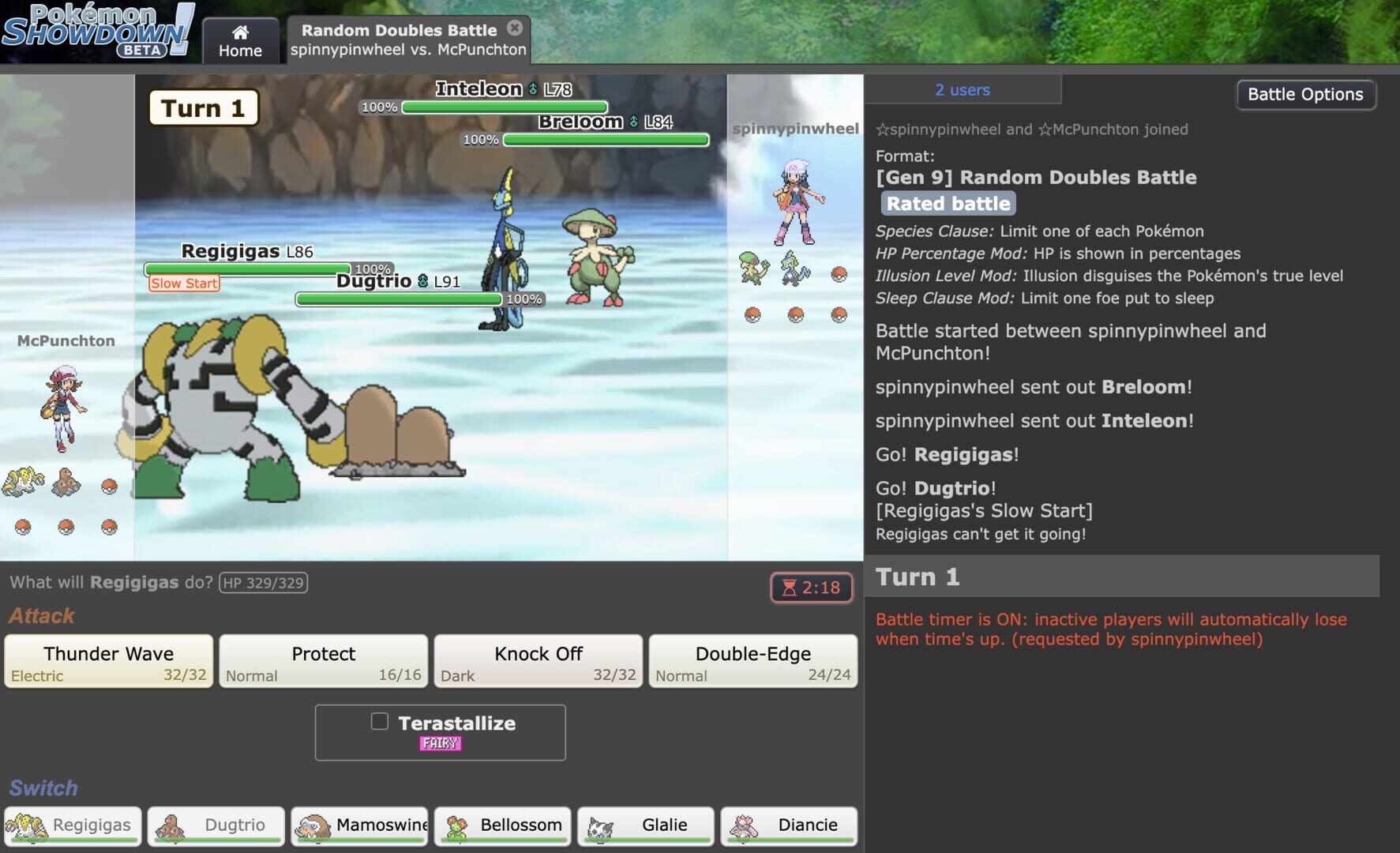 Foto do jogo Pokémon Showdown