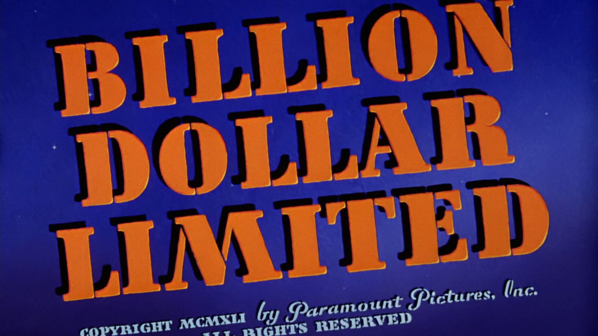 Foto do filme Billion Dollar Limited